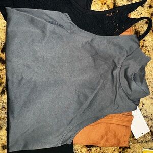 a new day Gray and Black Tank Tops